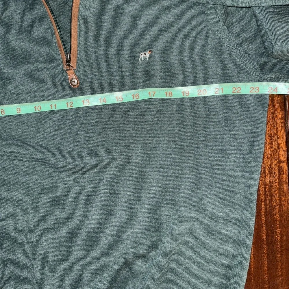 Southern Point Co. Sweater Men's Medium Green Hayward 1/4 Zip Pullover Preppy